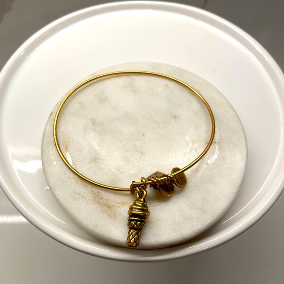 Alex and Ani Ice Cream Cone Bracelet in Gold - Picture 2 of 2